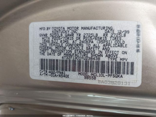 Toyota Sienna Le Image 13