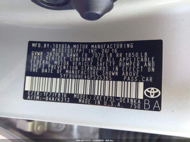 Toyota Corolla Le Image 8