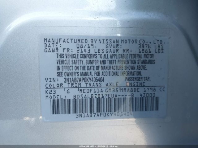 Nissan Sentra S Image 15