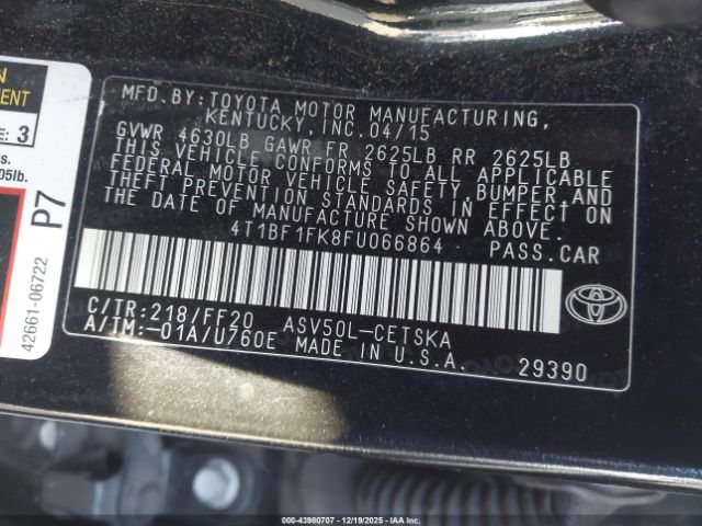 Toyota Camry Se Image 4