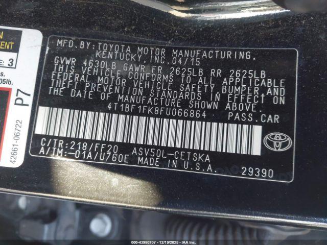 Toyota Camry Se Image 4