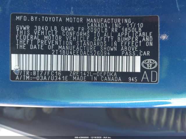 Toyota Corolla Le Image 11