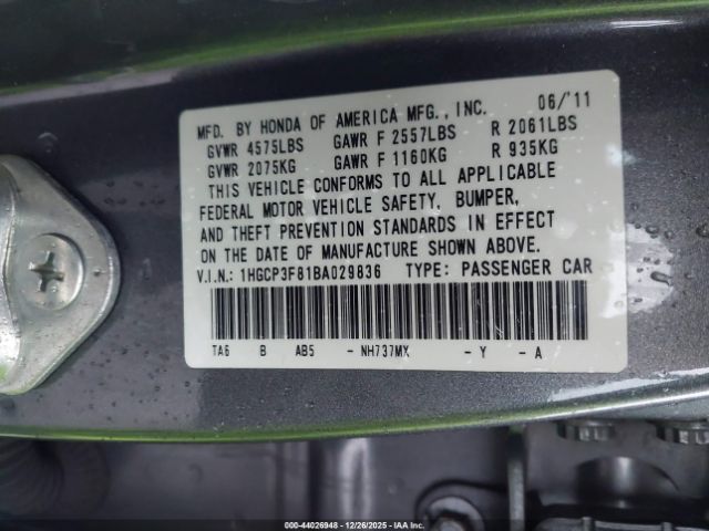 Honda Accord 3.5 Ex-l Image 8