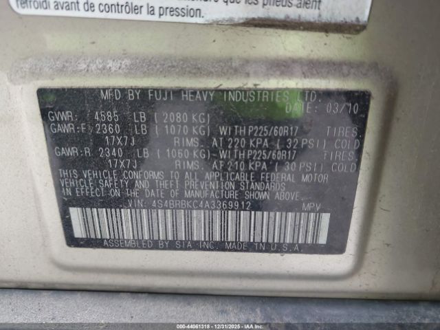 Subaru Outback 2.5i Limited Image 11