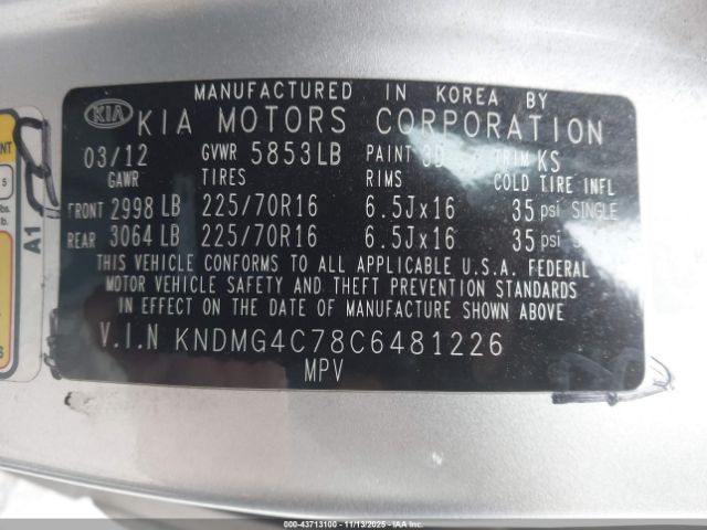 Kia Sedona Lx Image 9