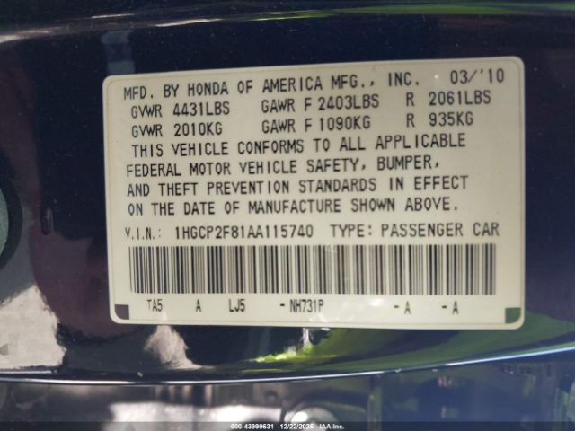 Honda Accord 2.4 Ex-l Image 9