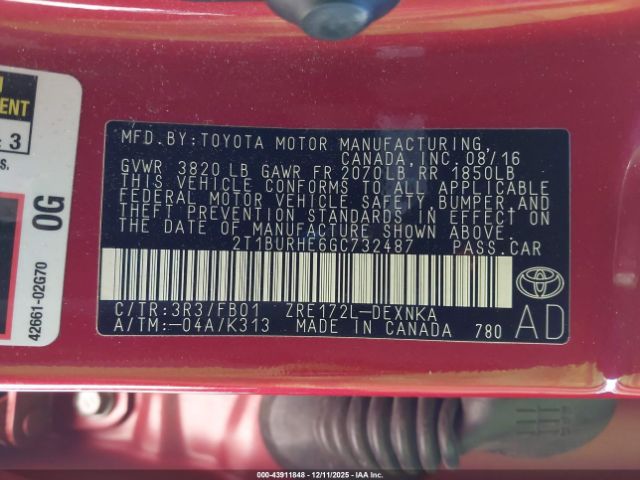 Toyota Corolla Le Image 8