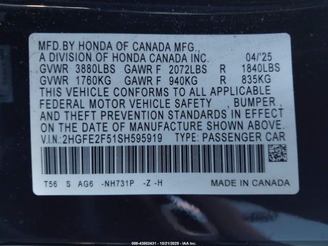 Honda Civic Sport Image 2