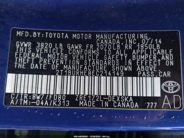 Toyota Corolla S Plus Image 8