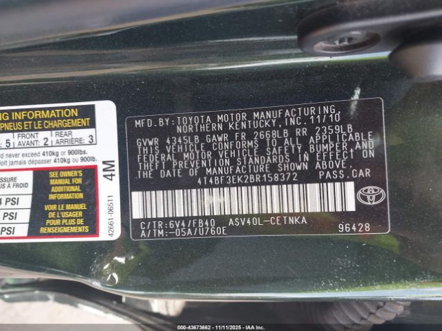 Toyota Camry Le Image 3