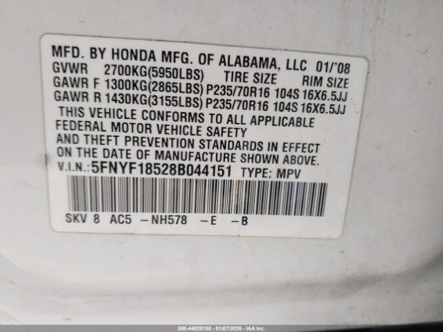 Honda Pilot Ex-l Image 4