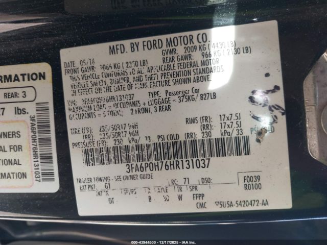 Ford Fusion Se Image 3