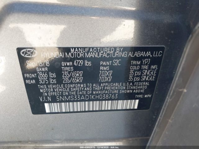 Hyundai SANTA FE Sel Image 7