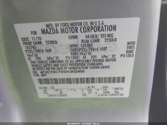 Mazda Tribute I Sport Image 3