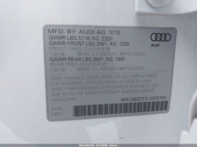 Audi Q3 Premium 45 Tfsi Quattro Tiptronic Image 7